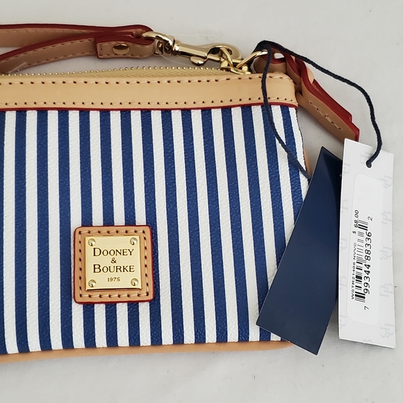 Dooney & Bourke Wristlet Striped Key Ring - Picture 2 of 5